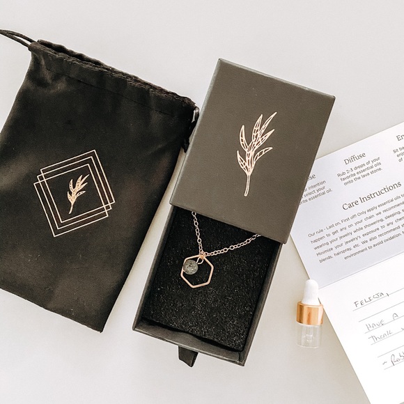 Olani Gold Plated Diffuser Necklace - Picture 1 of 3